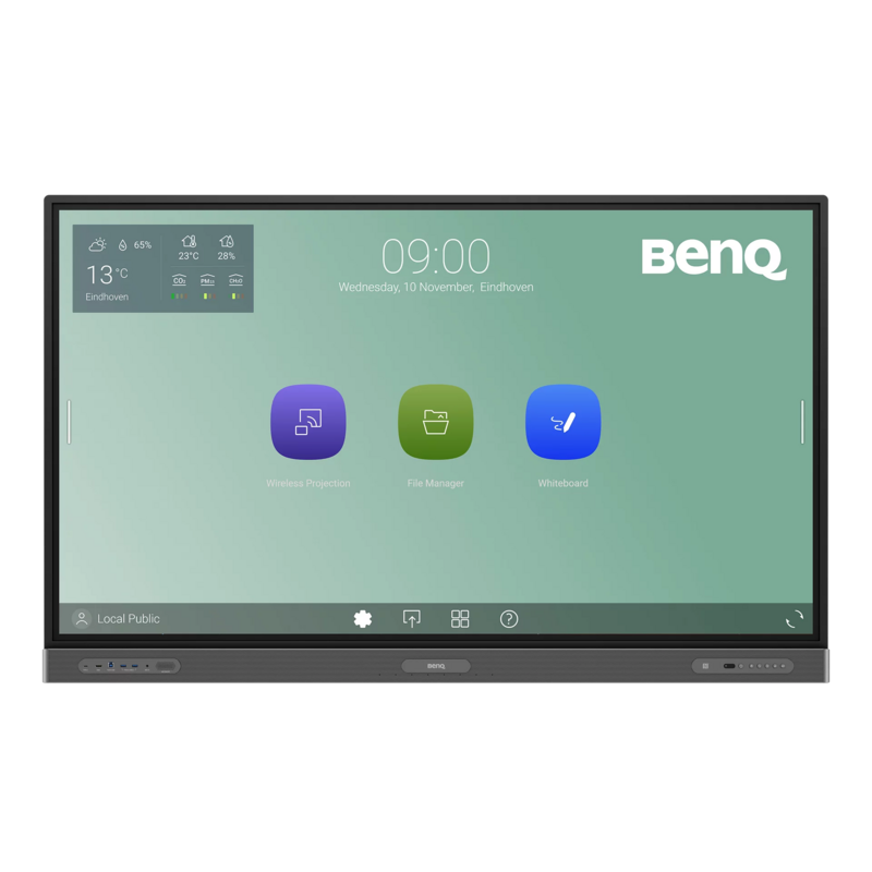 BENQ 75" RP7503 4K UHD 450NITS 1200:1 CONTRAST 40 POINT TOUCH ANDROID 11 IFP PANEL