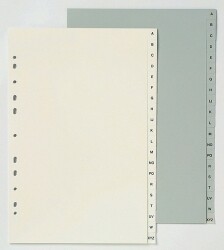 DIVIDERS MARBIG A4 PP GREY A-Z