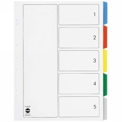 DIVIDERS MARBIG A3 PP 5 TAB PORTRAIT