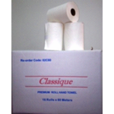 Classique Premium Roll Hand Towel White