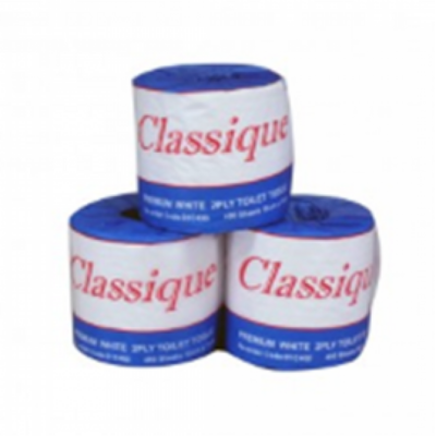 Classique Premium 400sh 2ply Toilet Tissue Rolls White Embossed- Individually wrapped