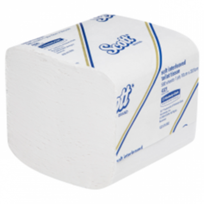 Scot 4321 Soft Interleaved 1ply Toilet Tissue - White