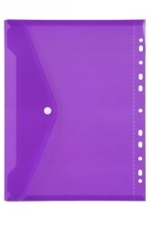 BINDER POCKET MARBIG A4 WITH BUTTON CLOSURE PURPLE
