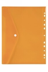 BINDER POCKET MARBIG A4 WITH BUTTON CLOSURE ORANGE