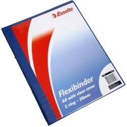 BINDER MARBIG A4 2R 20MM FLEXI W/CLEAR COVER BLUE