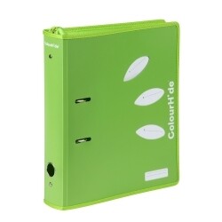 LEVER ARCH COLOURHIDE A4 70MM ZIPPER GREEN