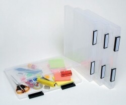 FILING CASE MARBIG A4 CLEAR WITH ID LABELS