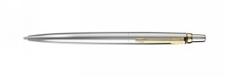 PEN PARKER BP JOTTER STAINLESS STEEL BLISTER PACK GOLD TRIM