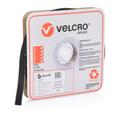Velcro Pressure Sensitive dhesive, Fire Retardant - Black
