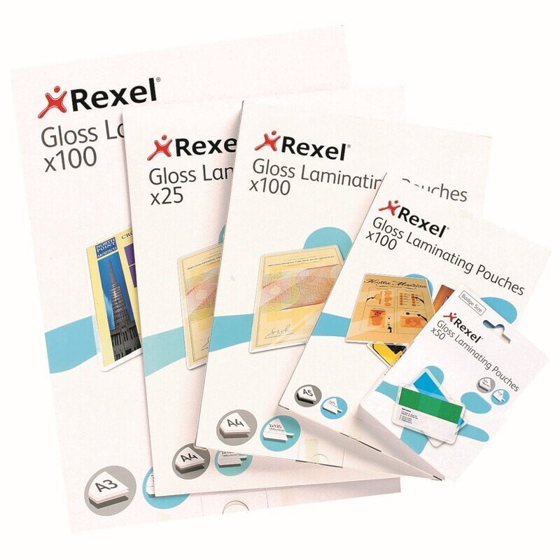 SP- LAMINATING POUCHES REXEL A3 100 MICRON PK100