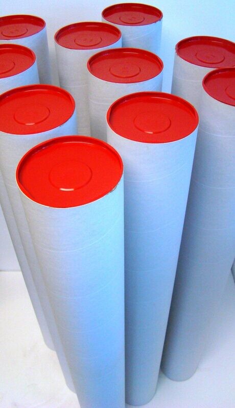 White Postal Tube - 100mm diameter
