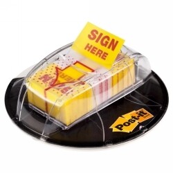 FLAGS POST-IT 680-HVSH 25MM DESK GRIP DISPENSER SIGN HERE PK200