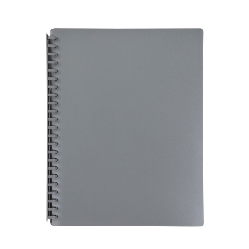 SP- DISPLAY BOOK MARBIG A4 REFILLABLE GREY 20P