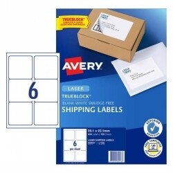 LABEL AVERY L7166 99.1X93.1MM SHIPPING 6UP WHITE PK100