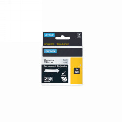 LABEL TAPE DYMO 19MMX5.5M RHINO PRO PERMANENT POLYESTER CLEAR