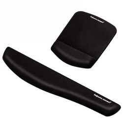 MOUSE PAD WRIST SUPPORT PLUSH TOUCH BLACK