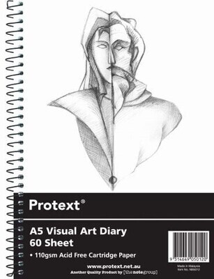 SP- SP - VISUAL ART DIARY PROTEXT PP A5 120pg 110gsm White page