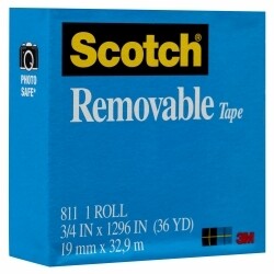 TAPE REMOVABLE SCOTCH 811 19MMX33M