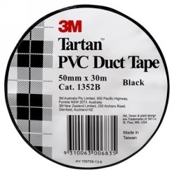 TAPE PVC DUCT 3M 50MMX30M BLACK