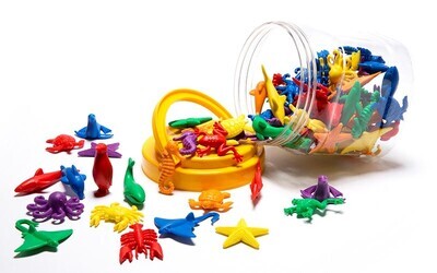 SP- COUNTERS SEA LIFE JAR (84) [14 DESIGNS IN 6 COLOURS] LEARNING CAN BE FU