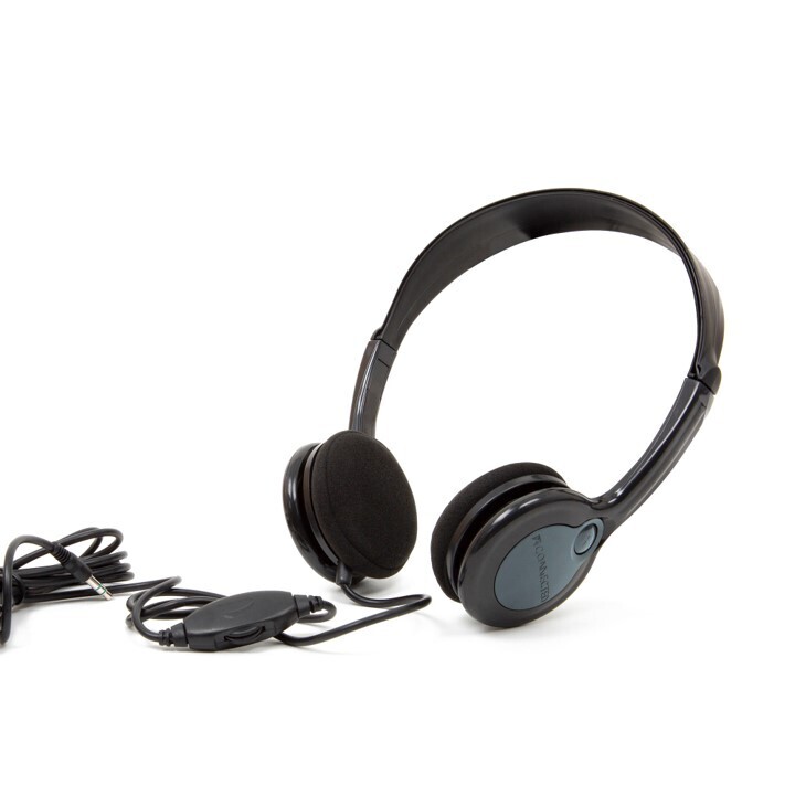 HEADSET MCONNECTED MULTIMEDIA WITH MIC SINGLE PLUG BLACK