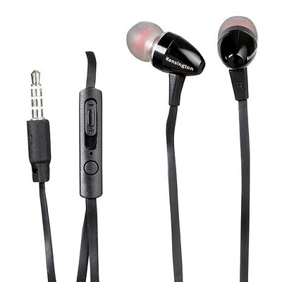 SP- EARPHONES KENSINGTON STEREO WITH MIC AND VOLUME