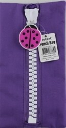 PENCIL CASE PROTEXT 235X125MM CHARACTER PURPLE LADYBIRD
