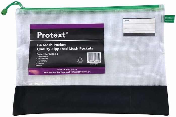 MESH POUCH PROTEXT B4 WITH ASST ZIPPER + NAME CARD HOLDER