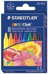 CRAYONS STAEDTLER NORIS CLUB WATERPROOF WAX PK8