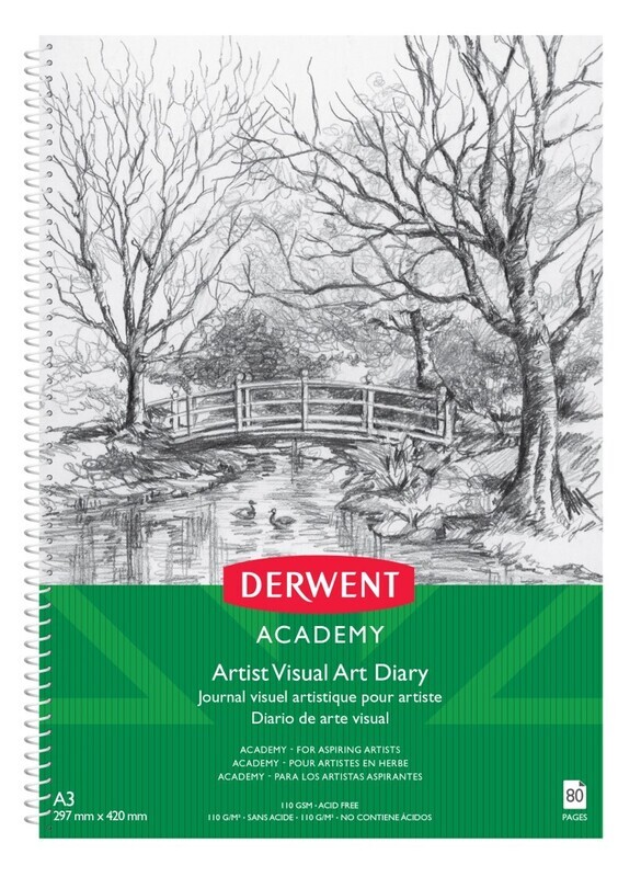 SP- VISUAL ART DIARY DERWENT ACADEMY A3 PORTRAIT 80PG