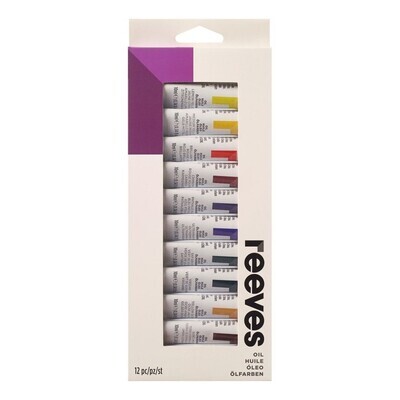 PAINT REEVES OIL COLOURS 12ML TUBE BX12