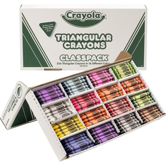 SP- CRAYON TRIANGULAR CRAYOLA 16 COLOURS (256) CLASSPACK