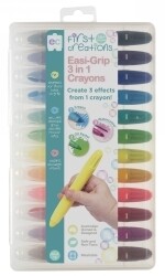 CRAYONS EASI-GRIP 3 IN 1 FIRST CREATIONS SET12