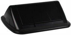 WASTE BIN ITALPLAST SWING TOP LID ONLY BLACK
