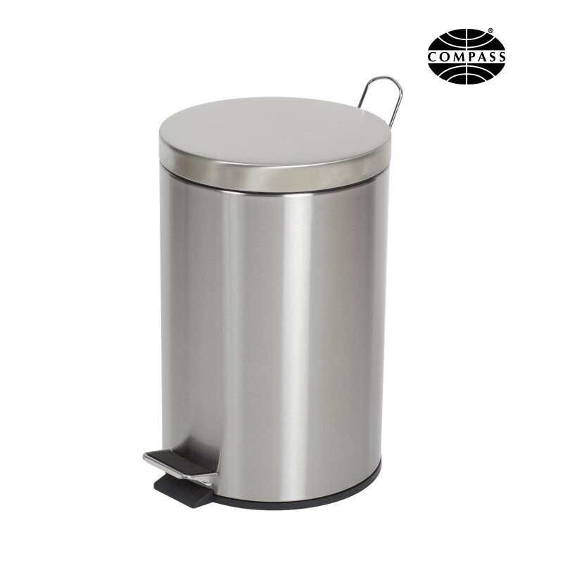 BIN PEDAL COMPASS 12 LITRE S/STEEL
