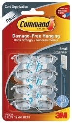 HOOKS COMMAND 8 SMALL 17302CLR