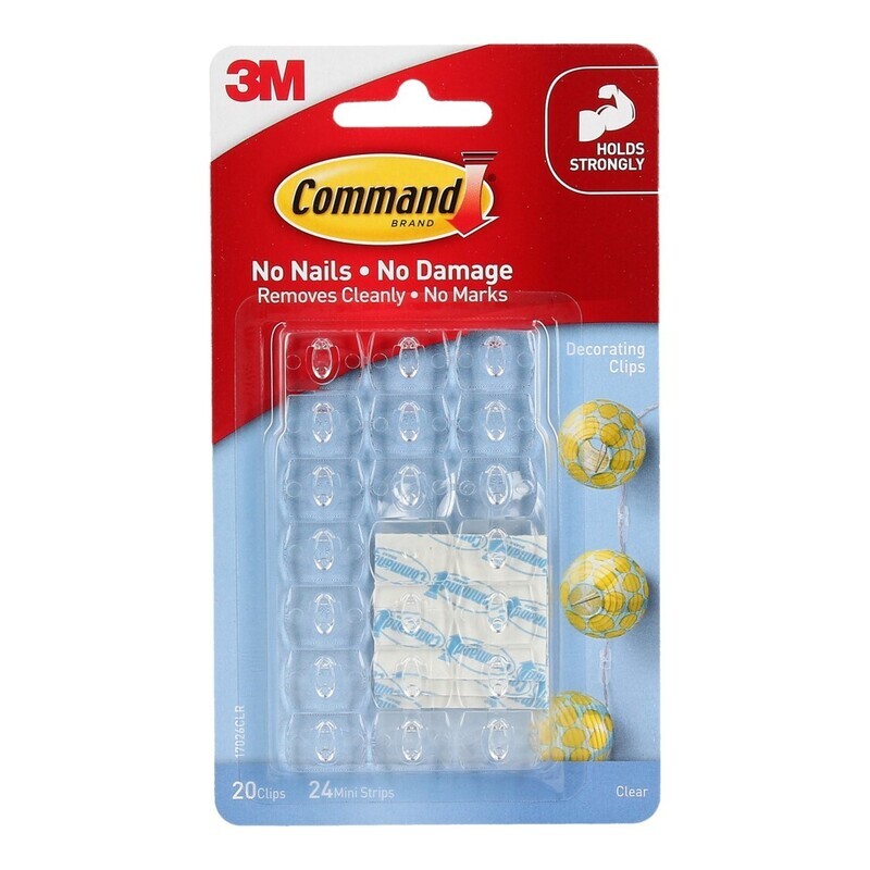 DECORATING CLIPS COMMAND 20 MINI 17026CLR
