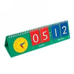 SP- CLOCK ANALOGUE WITH DIGITAL FLIP CHART SET (10) 320X90mm STUDENT PACK R