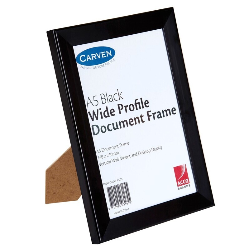 SP- DOCUMENT FRAME CARVEN A5 WIDE PROFILE BLACK