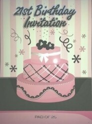 SP- PAD INVITATION OZCORP A5 21ST SWEET PINK CAKE