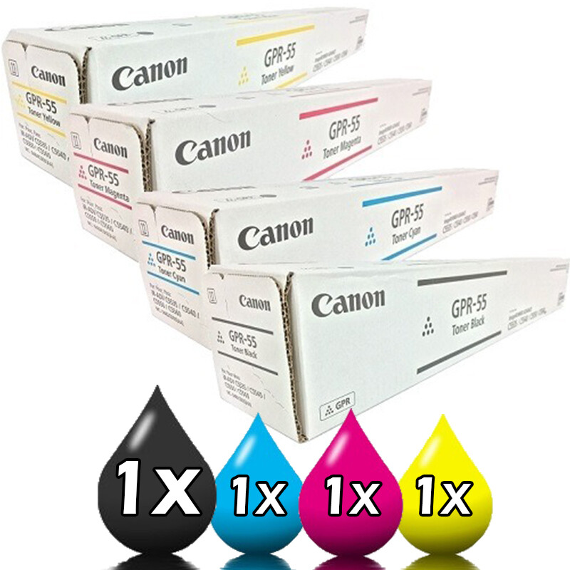 4 Pack Genuine Canon TG71 GPR55 NPG71 Toner Combo [1BK,1C,1M,1Y]