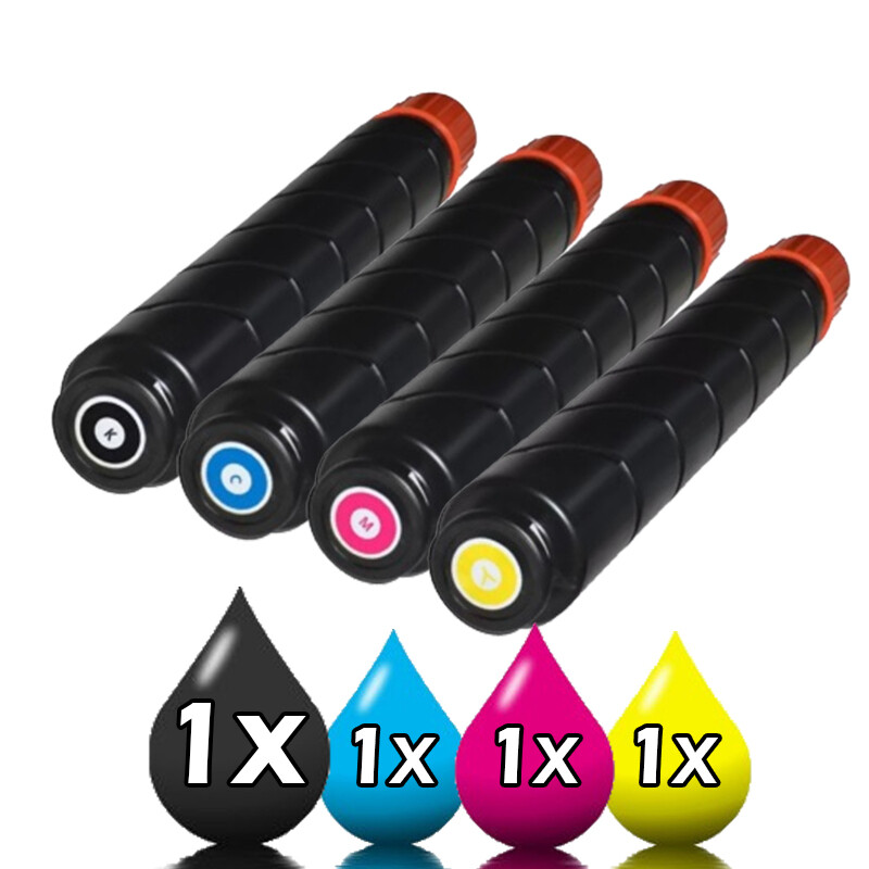 4 Pack Canon TG-71 GPR-55 NPG71 Compatible Toner Combo [1BK,1C,1M,1Y]