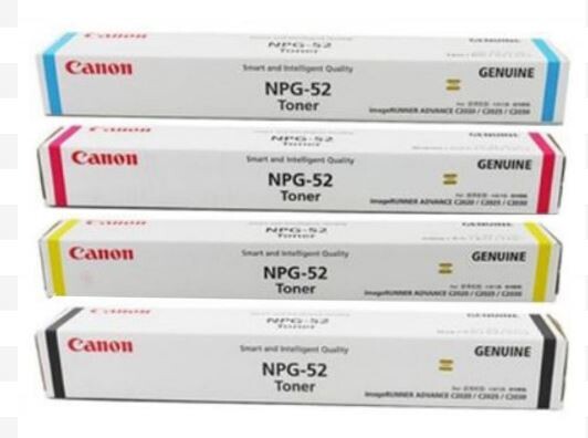 4 Pack Canon TG52B GPR36 NPG52 Genuine Toner Cartridges [1BK,1C,1M,1Y]