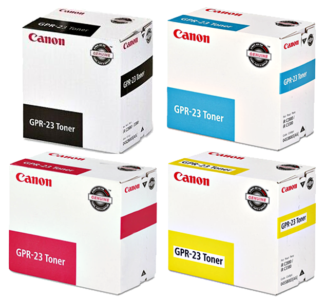 4 Pack Genuine Canon TG35 GPR23 Toner Cartridges [1BK,1C,1M,1Y]