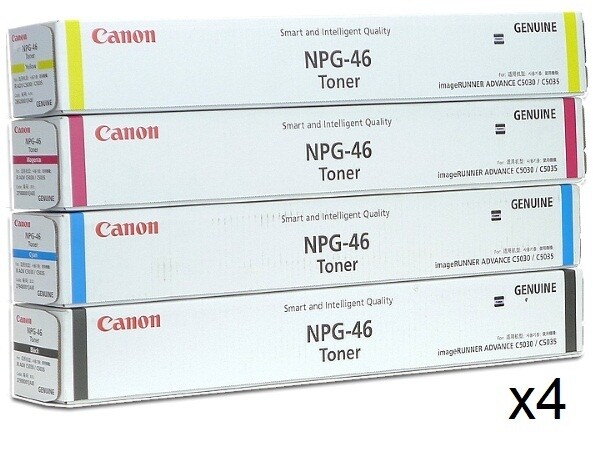 Genuine 4 Pack Canon TG46/GPR31 Toner Combo C5030, C5035, C5235 [1BK,1C,1M,1Y]