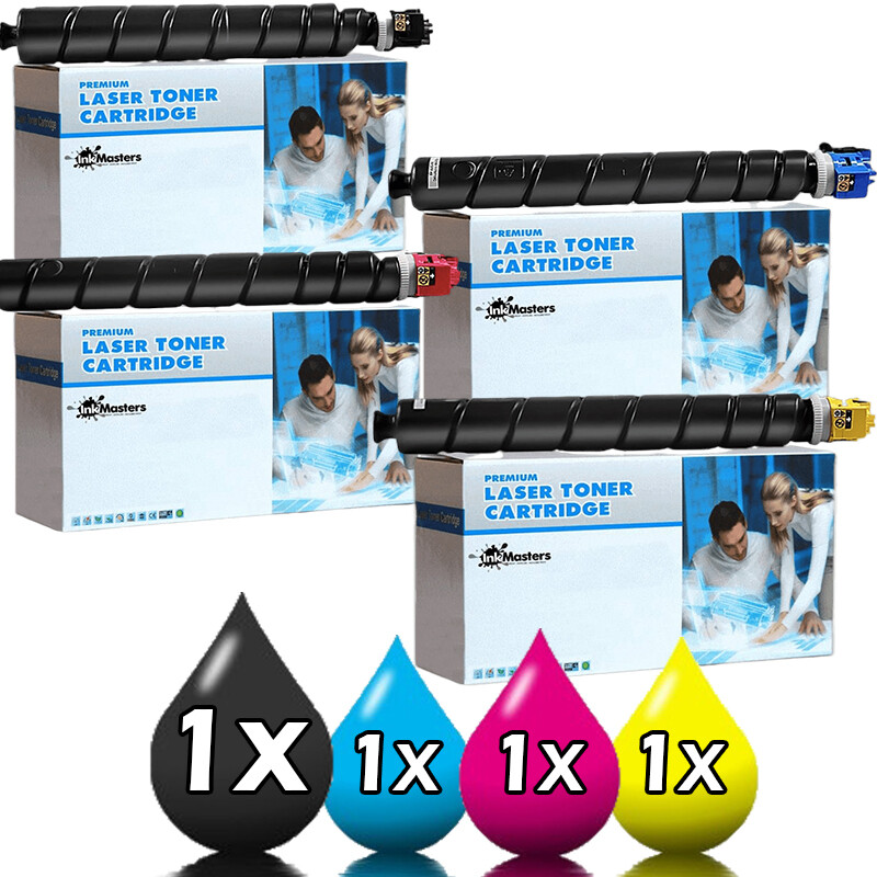 4 Pack Canon TG48 GPR33 NPG48 Compatible Toner Value Pack [1BK, 1C, 1M, 1Y]