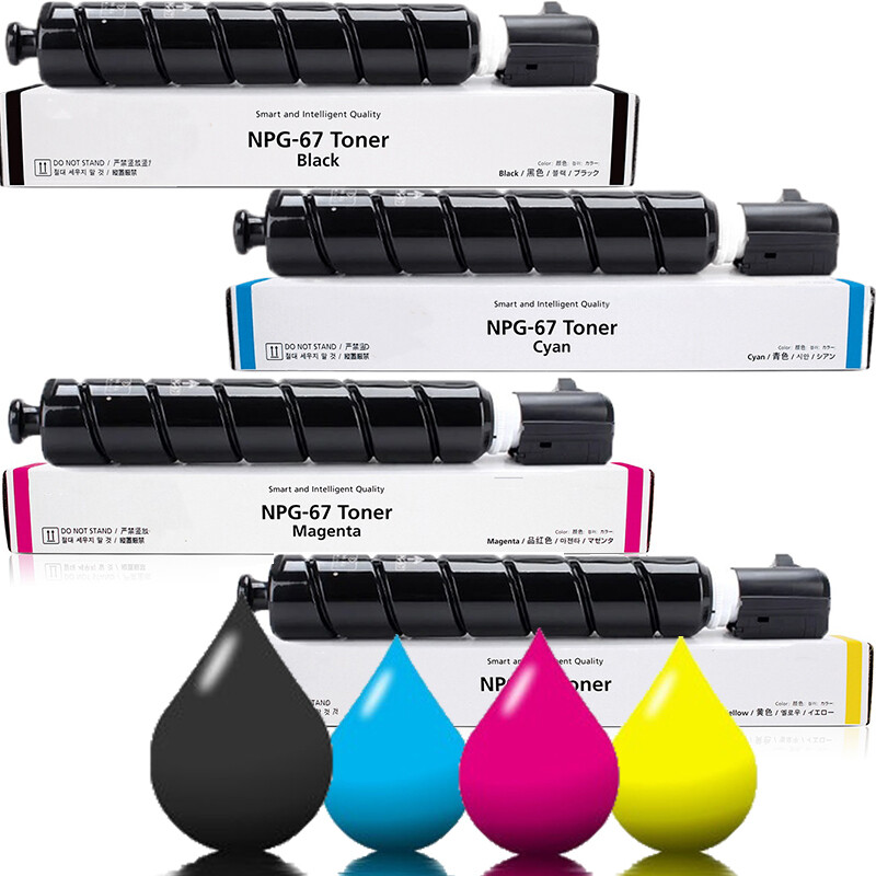 5 X 4 Pack Canon TG-67 Toner Set Compatible 1BK+1C+1M+1Y