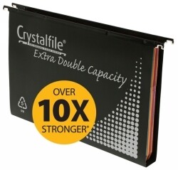 SUSPENSION FILES CRYSTALFILE PP DOUBLE CAPACITY 10'S W/TABS & INSERTS