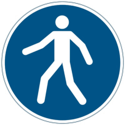 SP- MARKING SIGN DURABLE USE WALKWAY BLUE