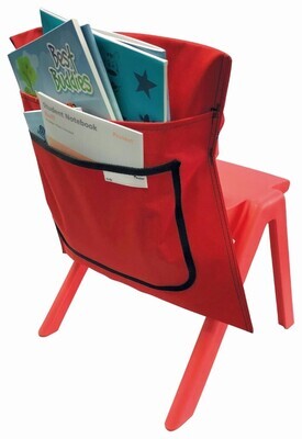 CHAIR BAG WRITER HEAVY DUTY NYLON 455MM WIDE 2 POCKETS RED